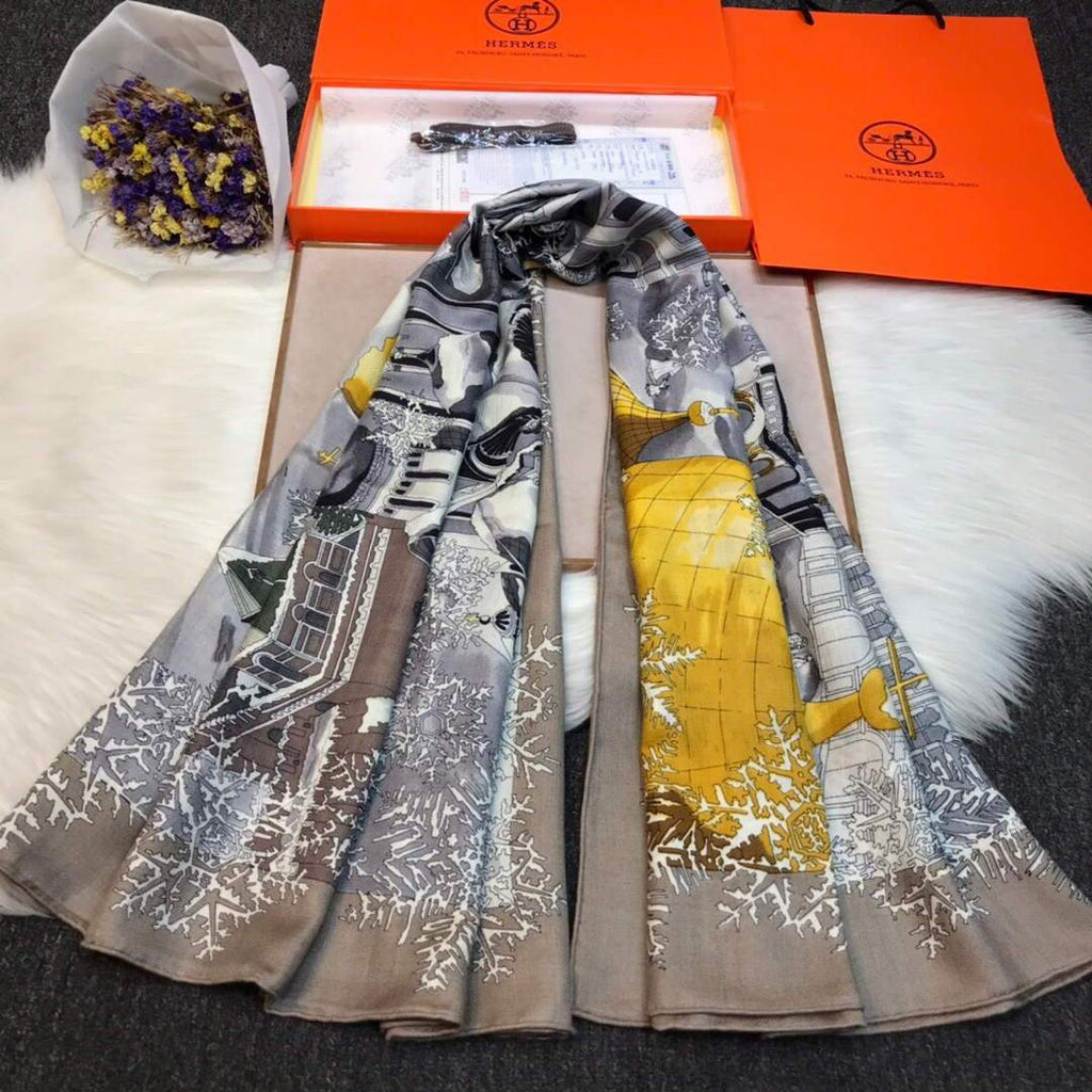 Hermes Scarves Designer Hermes Shawl Scarf 50001