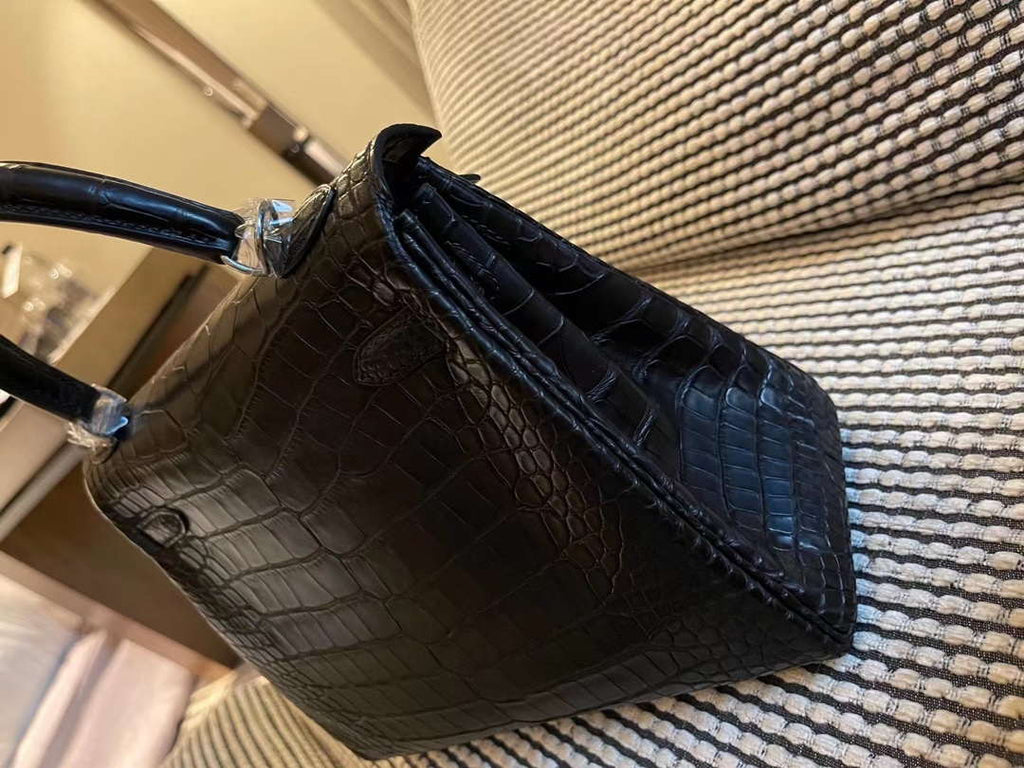 Hermes Sellier Kelly 25 Handbag Bag Crocodile leather customization SV Hardware