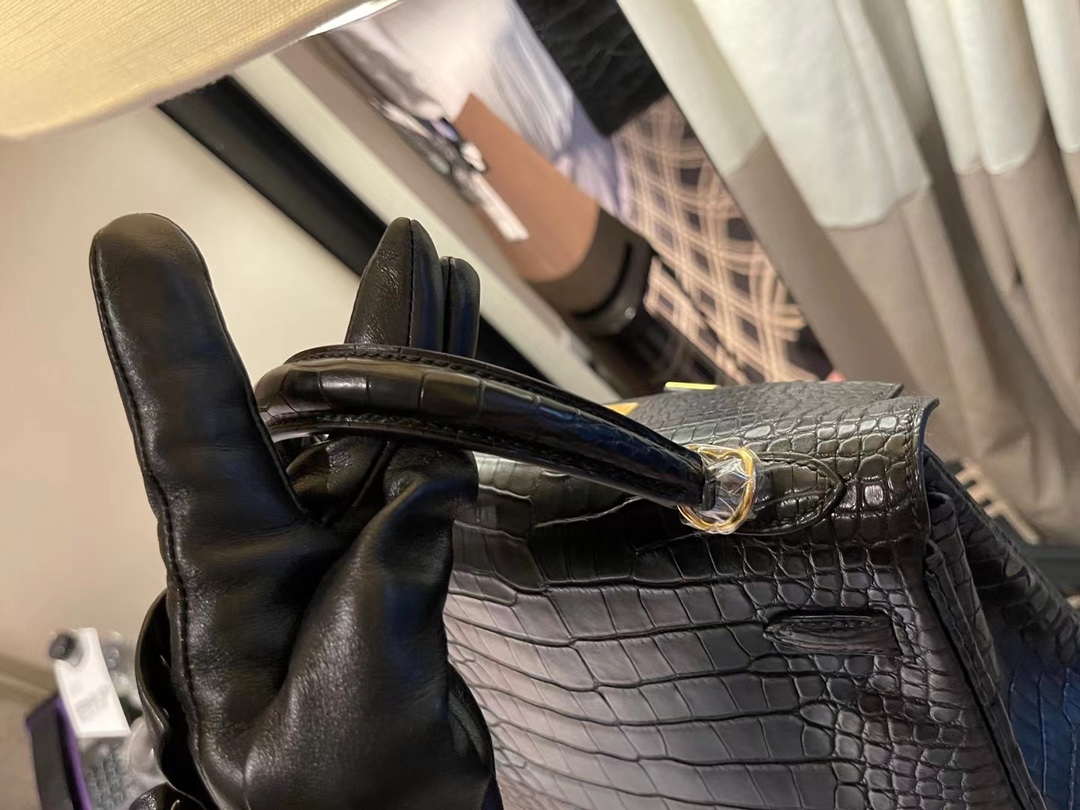 Hermes Sellier Kelly 25 Handbag Bag Crocodile leather customization SV Hardware