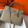 Hermes Sellier Kelly 28cm of Epsom Leather Bag 20331 Gray - luxibagsmall