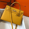 Hermes Sellier Kelly 28cm of Epsom Leather Bag 20334 Yellow - luxibagsmall