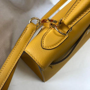 Hermes Sellier Kelly 28cm of Epsom Leather Bag 20334 Yellow - luxibagsmall