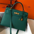 Hermes Sellier Kelly 28cm of Epsom Leather Bag 20336 Green - luxibagsmall