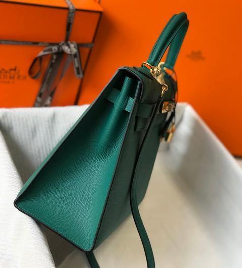 Hermes Sellier Kelly 28cm of Epsom Leather Bag 20336 Green - luxibagsmall