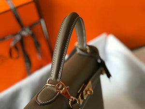 Hermes Sellier Kelly 28cm of Epsom Leather Bag 20337 Dark Gray - luxibagsmall