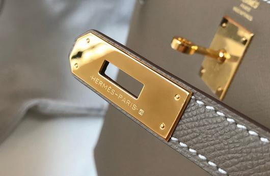 Hermes Sellier Kelly 28cm of Epsom Leather Bag 20337 Dark Gray - luxibagsmall