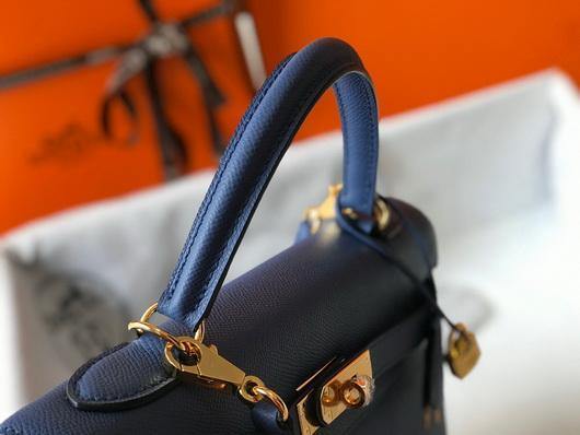Hermes Sellier Kelly 28cm of Epsom Leather Bag 20338 Blue - luxibagsmall