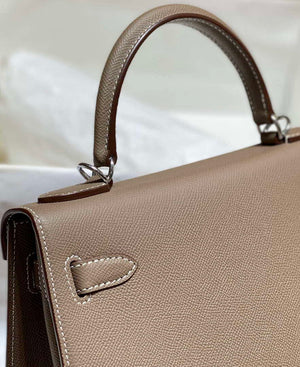 Hermes Sellier Kelly Epsom Leather Bag H213003 - Gold / 25cm x17 x 7 cm - View 16