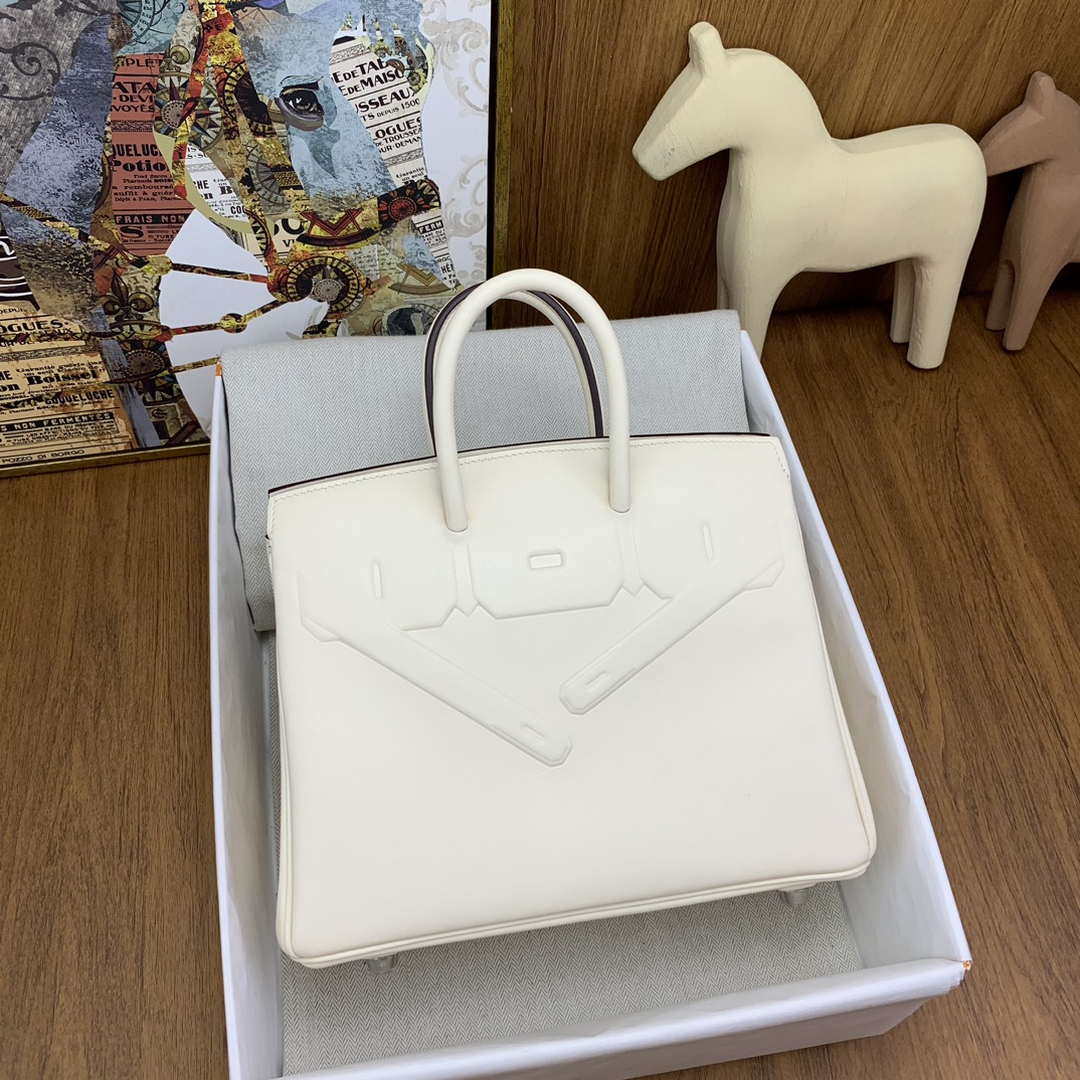 Hermes Shadow Birkin Bag Swift 25 Fully Handmade H92025