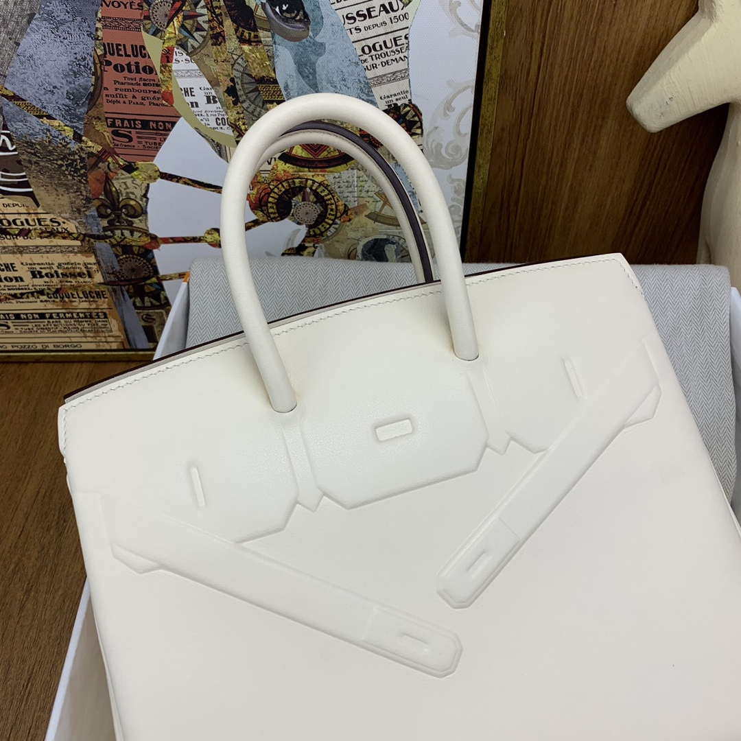 Hermes Shadow Birkin Bag Swift 25 Fully Handmade H92025