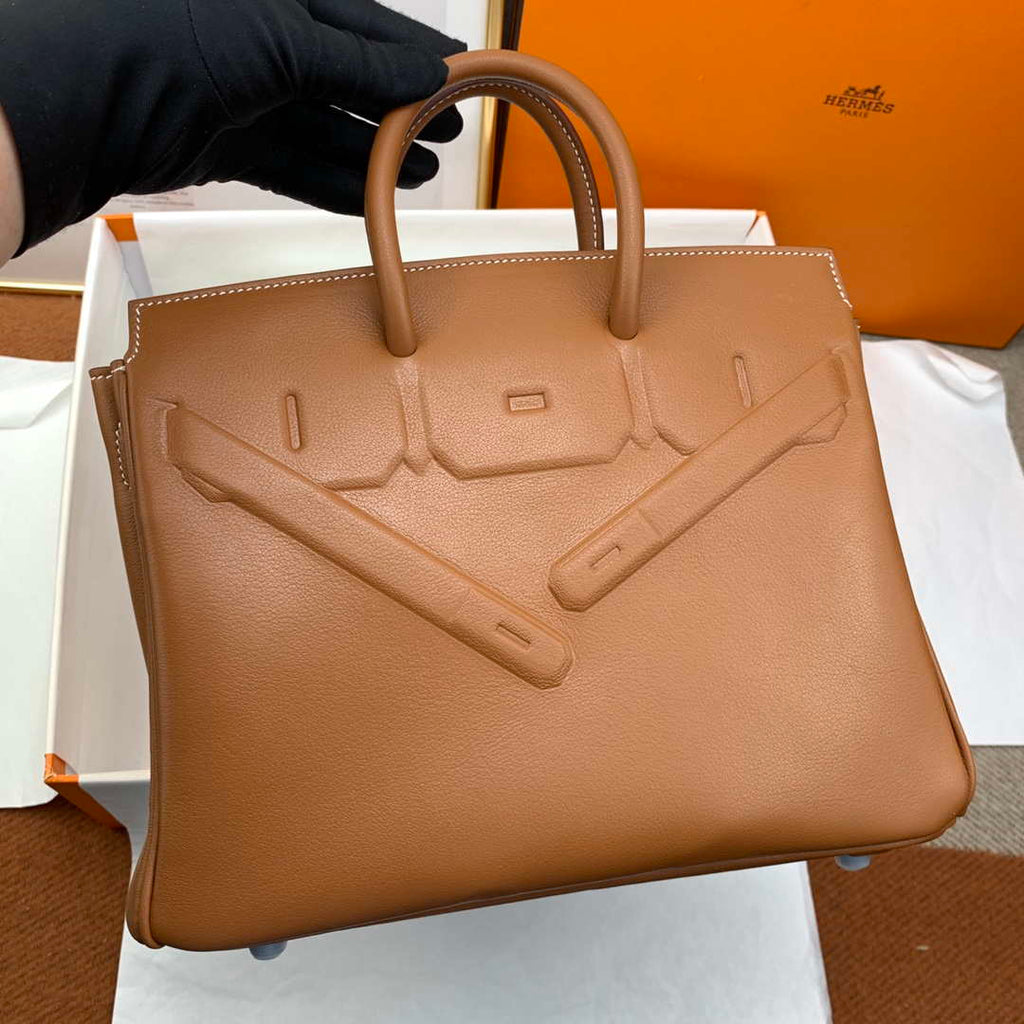 Hermes Shadow Birkin Bag Swift 25 Fully Handmade H92026