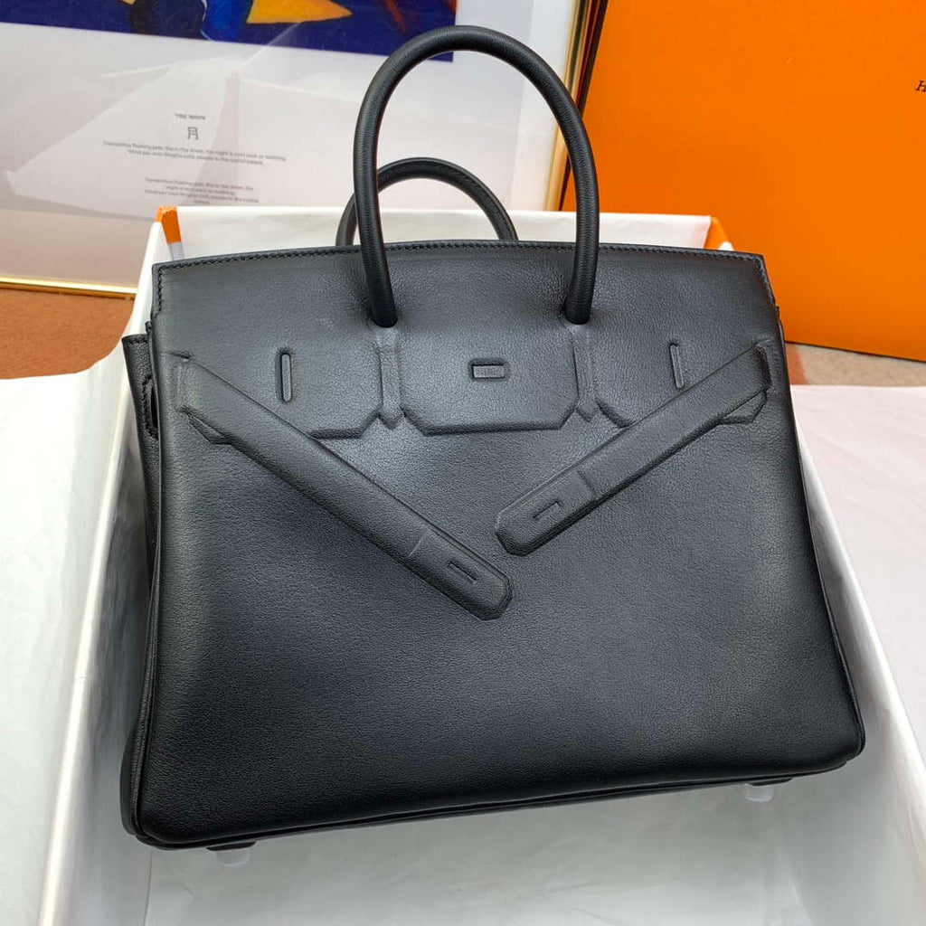 Hermes Shadow Birkin Bag Swift 25 Fully Handmade H92027