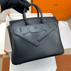 Hermes Shadow Birkin Bag Swift 25 Fully Handmade H92027 - Default Title - View 3