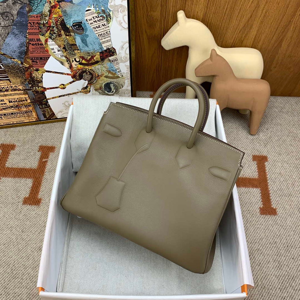 Hermes Shadow Birkin Bag Swift 25 Fully Handmade H92029