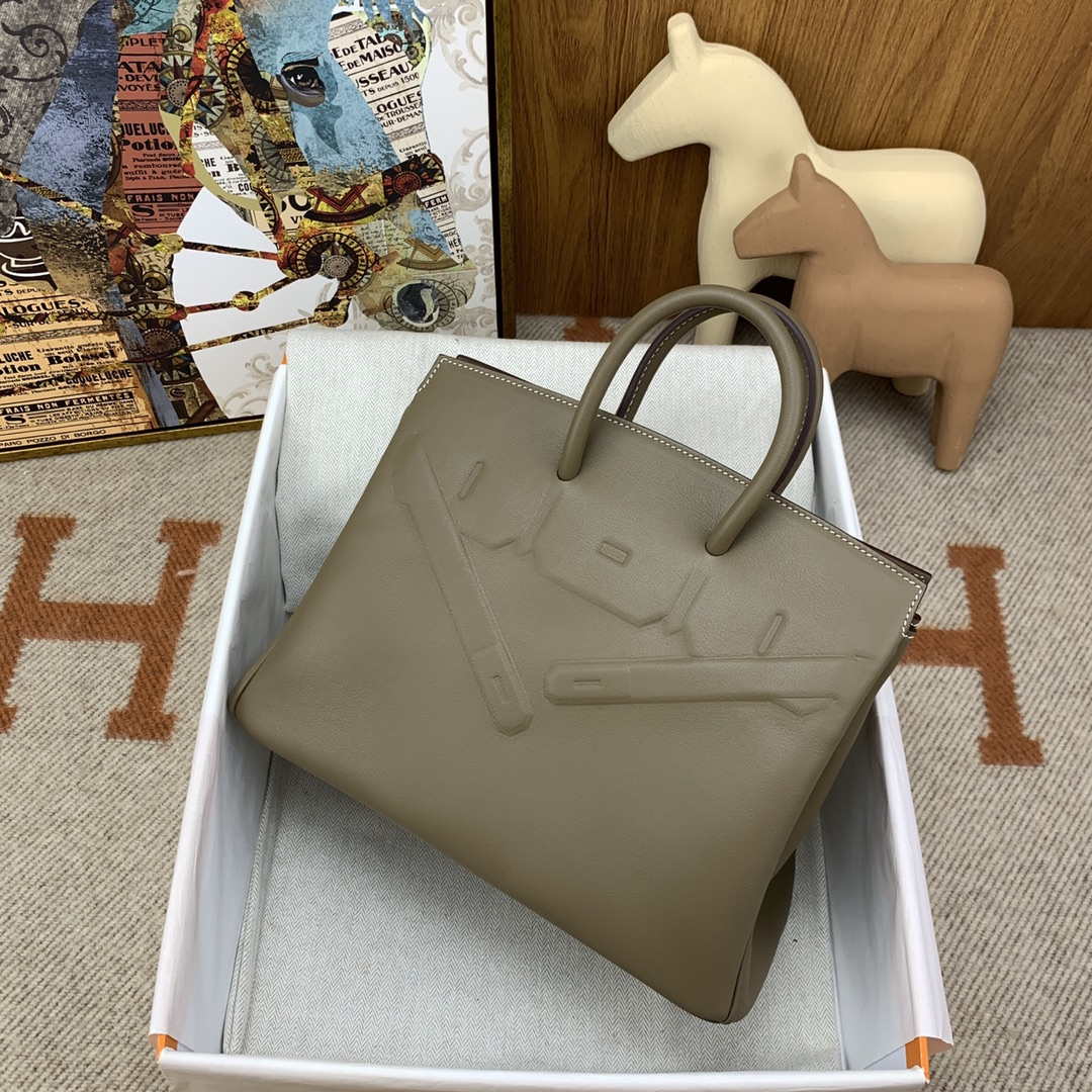 Hermes Shadow Birkin Bag Swift 25 Fully Handmade H92029