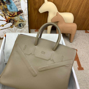 Hermes Shadow Birkin Bag Swift 25 Fully Handmade H92029 - Default Title - View 6