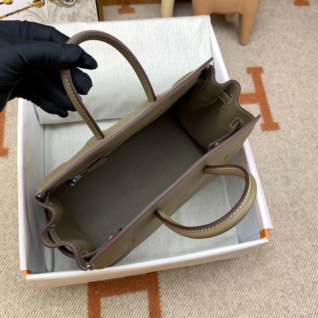 Hermes Shadow Birkin Bag Swift 25 Fully Handmade H92029