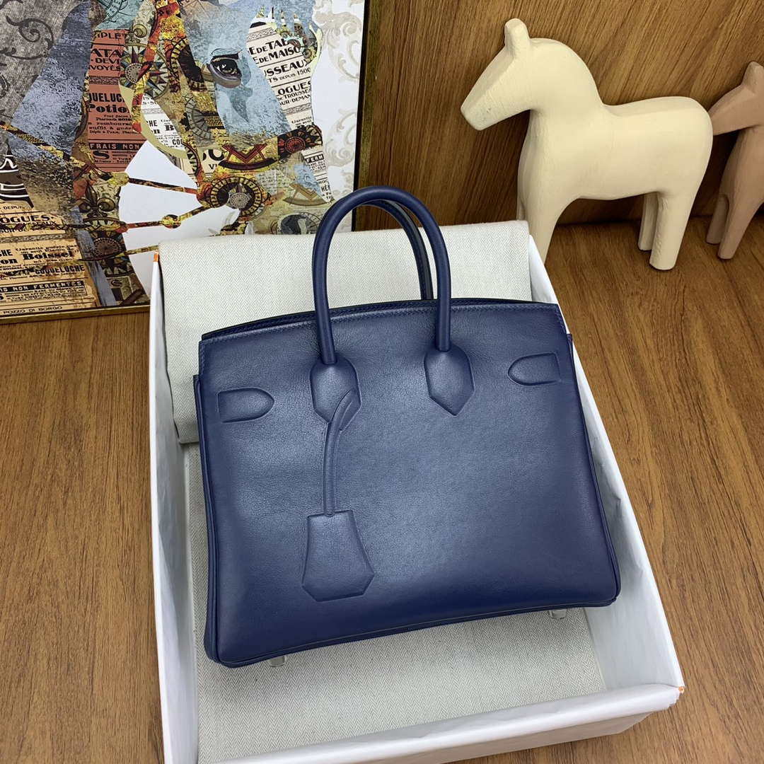 Hermes Shadow Birkin Bag Swift 25 Fully Handmade H92028