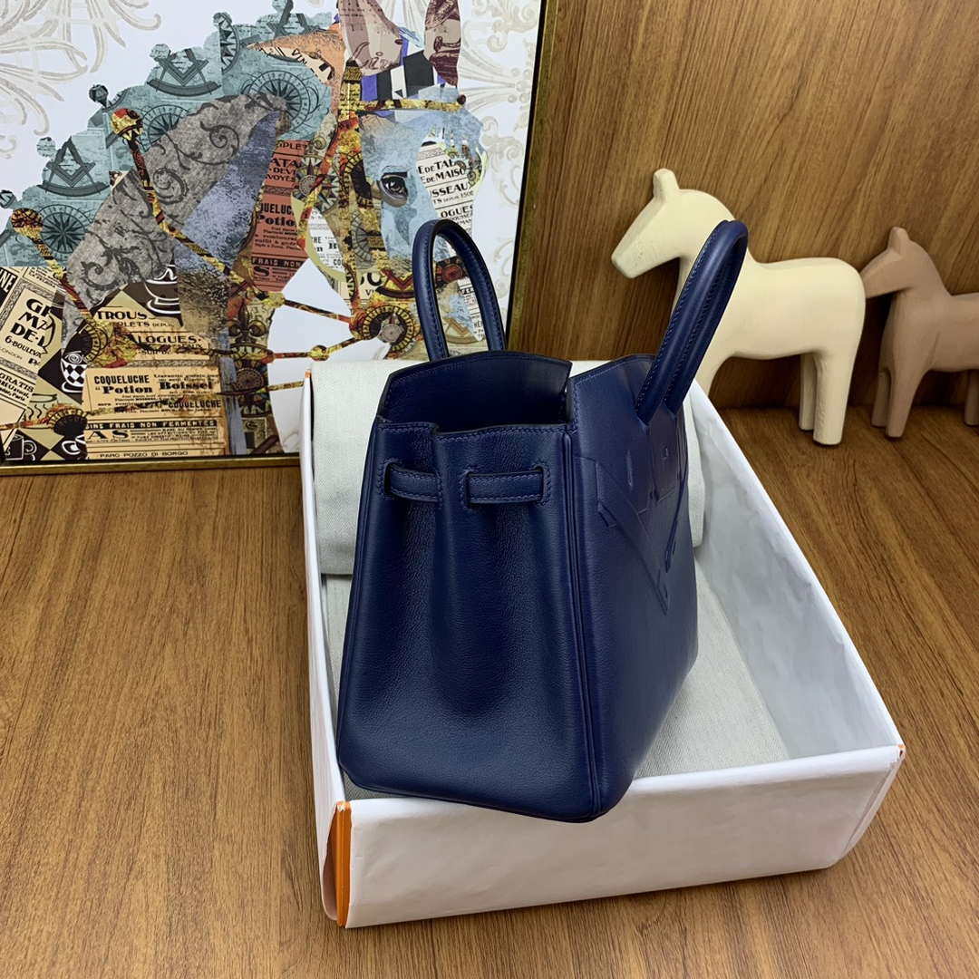 Hermes Shadow Birkin Bag Swift 25 Fully Handmade H92028