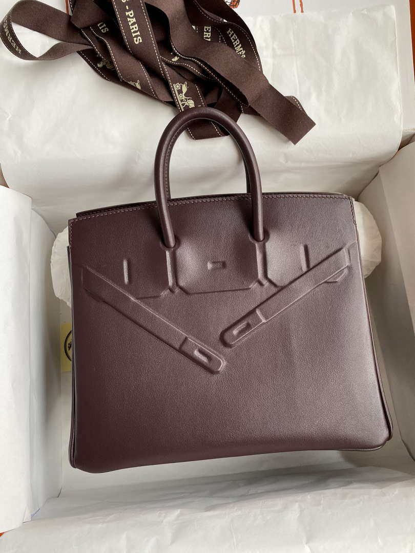 Hermes Shadow Birkin Bag Swift 25 Fully Handmade H92030