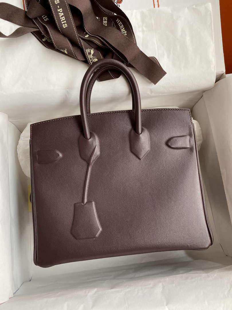 Hermes Shadow Birkin Bag Swift 25 Fully Handmade H92030