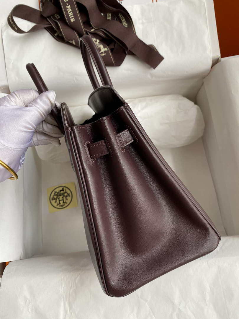 Hermes Shadow Birkin Bag Swift 25 Fully Handmade H92030