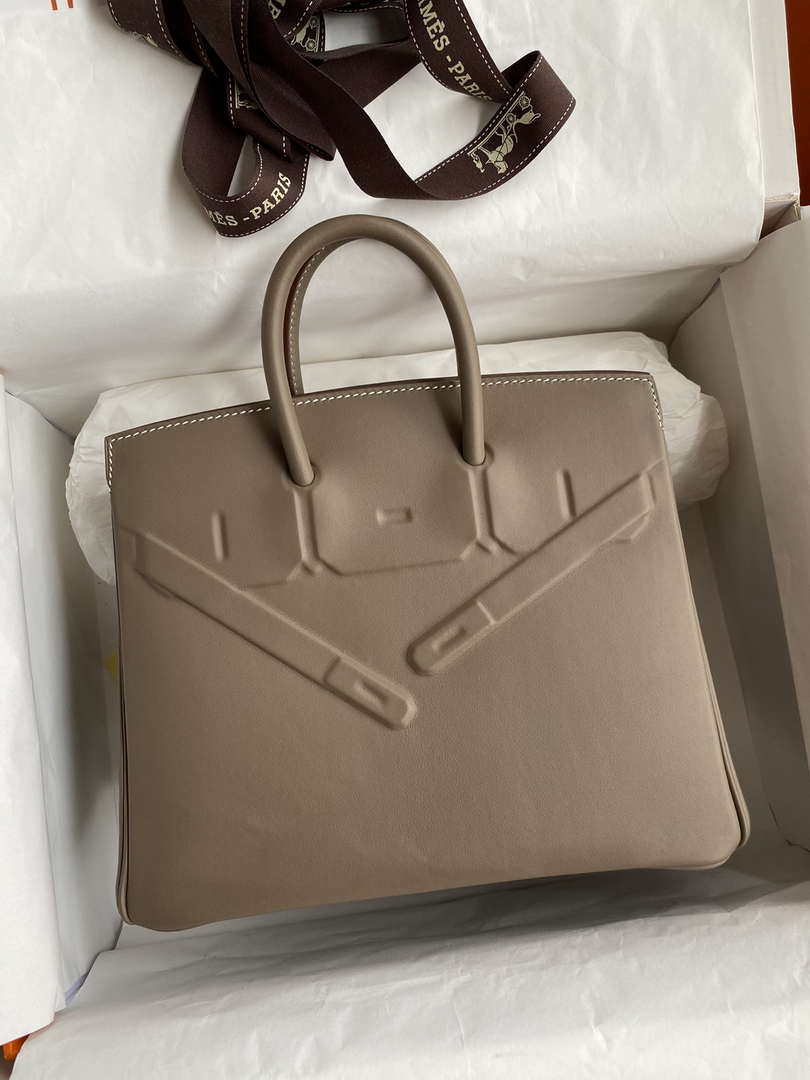 Hermes Shadow Birkin Bag Swift 25 Fully Handmade H92032 - Default Title - View 1
