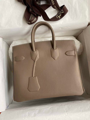 Hermes Shadow Birkin Bag Swift 25 Fully Handmade H92032 - Default Title - View 2