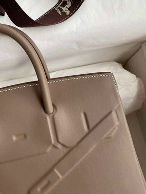 Hermes Shadow Birkin Bag Swift 25 Fully Handmade H92032 - Default Title - View 4