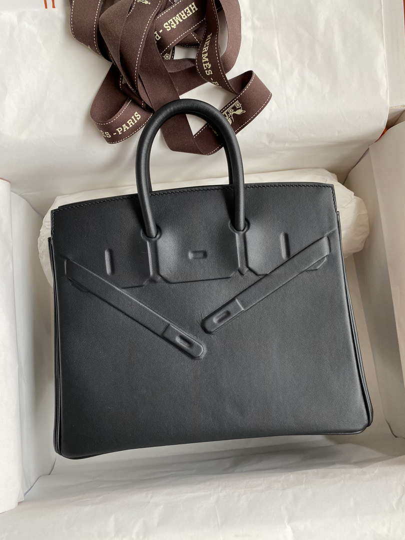 Hermes Shadow Birkin Bag Swift 25 Fully Handmade H92034