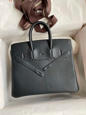 Hermes Shadow Birkin Bag Swift 25 Fully Handmade H92034 - Default Title - View 1
