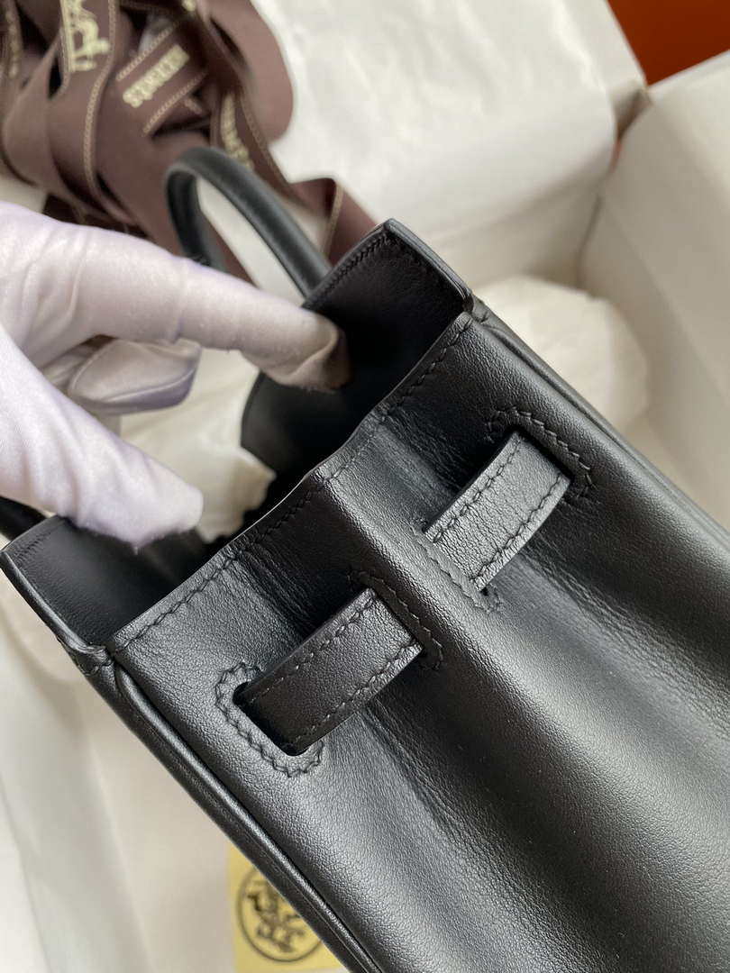 Hermes Shadow Birkin Bag Swift 25 Fully Handmade H92034