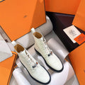 Hermes Shoes H222069Z Funk Ankle Boot Beige Glaise - 35 - View 1