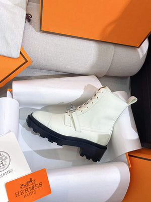 Hermes Shoes H222069Z Funk Ankle Boot Beige Glaise - 35 - View 8