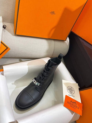 Hermes Shoes H222070Z Funk Ankle Boot Black - 35 - View 9