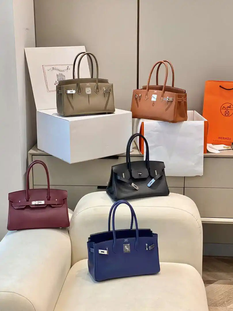 Hermes Shoulder Birkin 29 Etoupe Evercolor Palladium Hardware H92202
