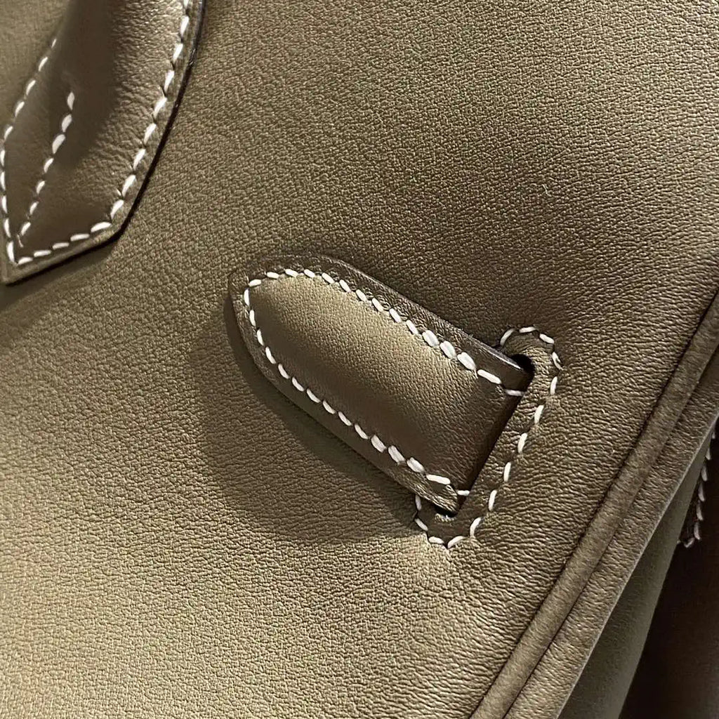 Hermes Shoulder Birkin 29 Etoupe Evercolor Palladium Hardware H92202