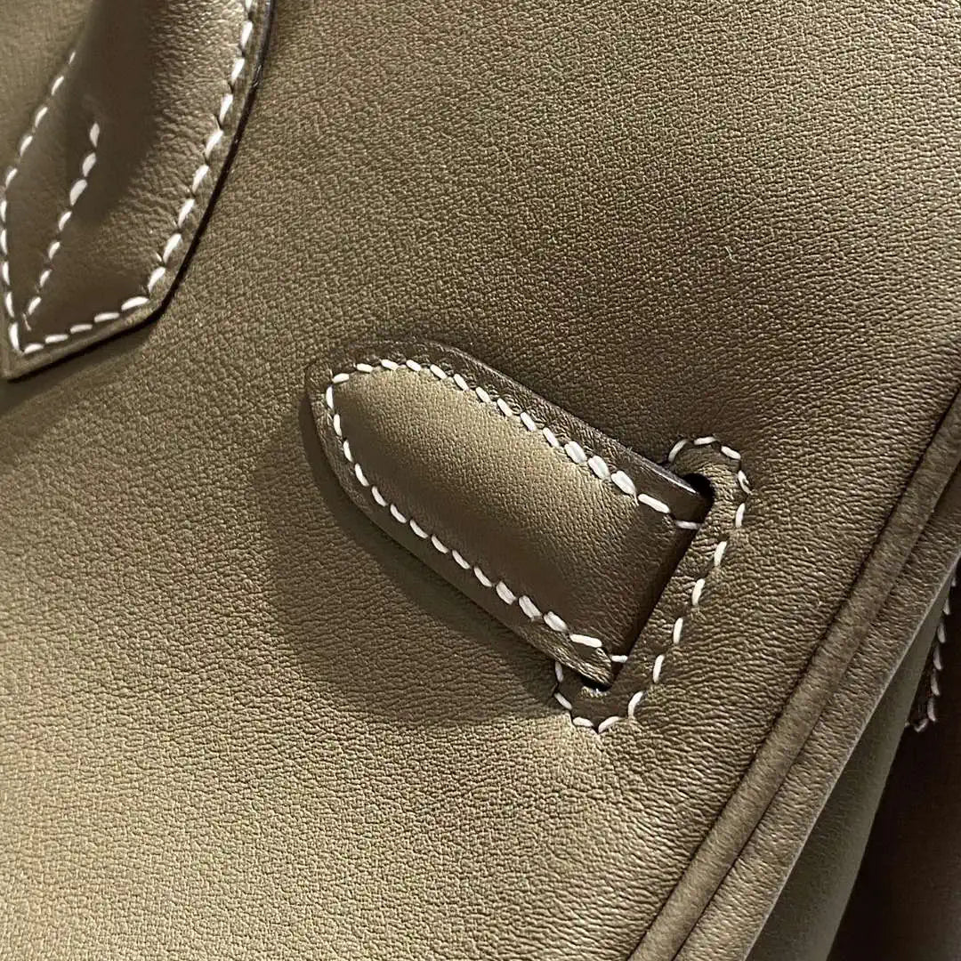 Hermes Shoulder Birkin 29 Etoupe Evercolor Palladium Hardware H92202