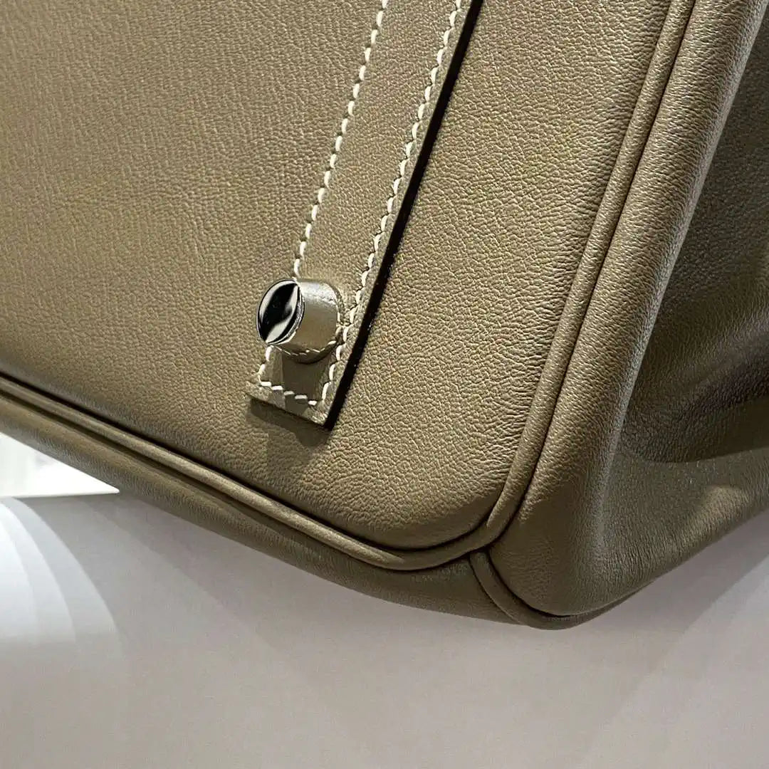 Hermes Shoulder Birkin 29 Etoupe Evercolor Palladium Hardware H92202