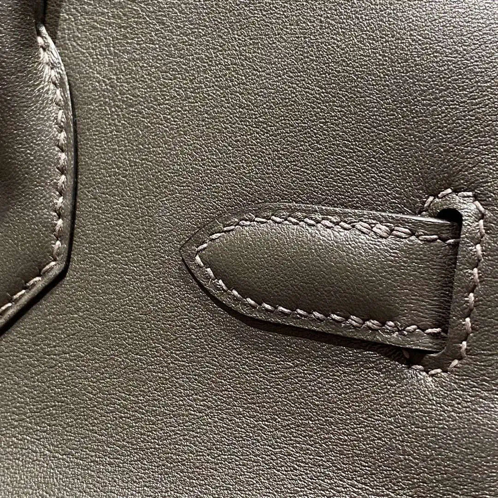 Hermes Shoulder Birkin 29 Etoupe Evercolor Palladium Hardware H92204