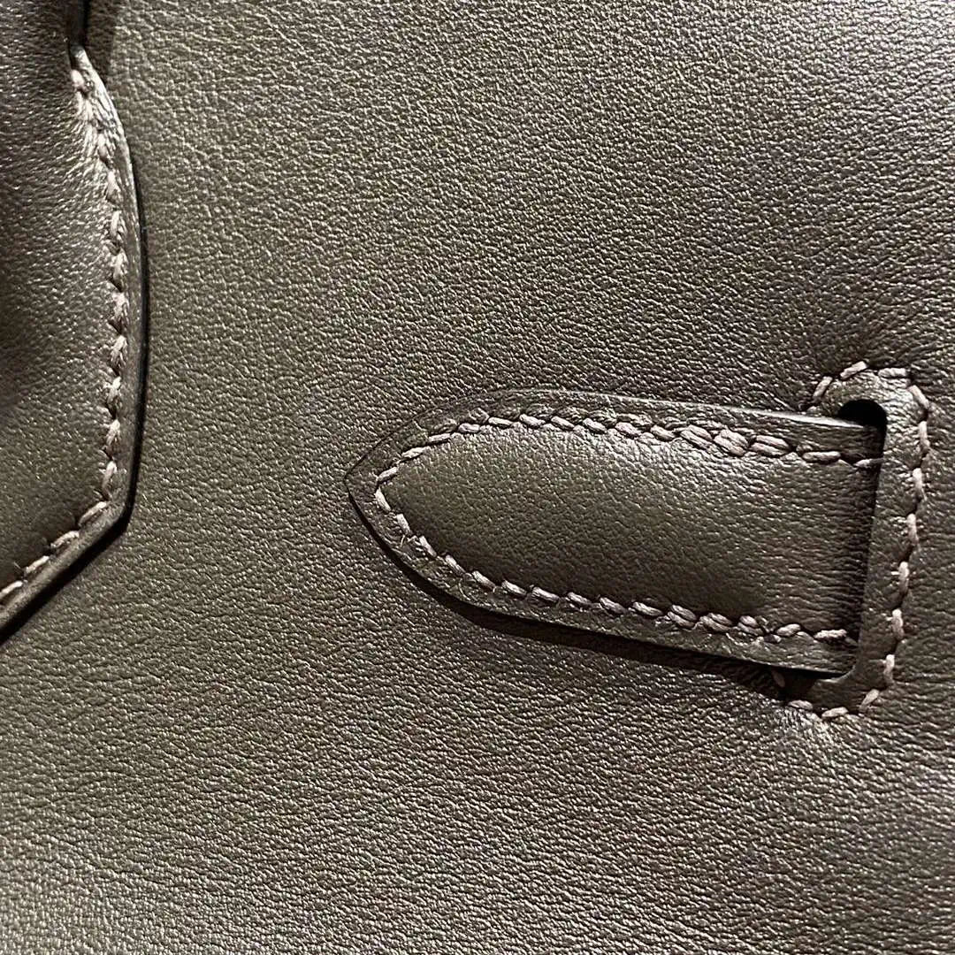 Hermes Shoulder Birkin 29 Etoupe Evercolor Palladium Hardware H92204