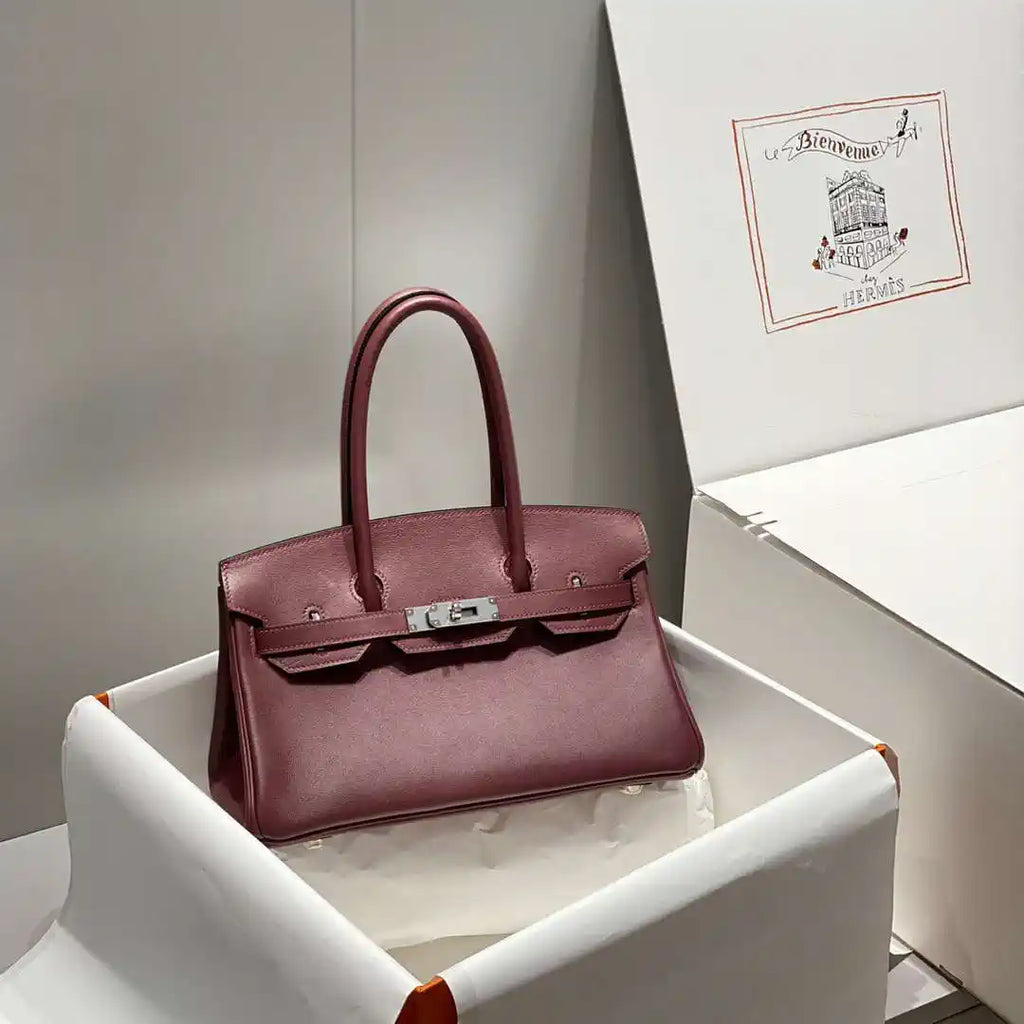 Hermes Shoulder Birkin 29 Etoupe Evercolor Palladium Hardware H92206