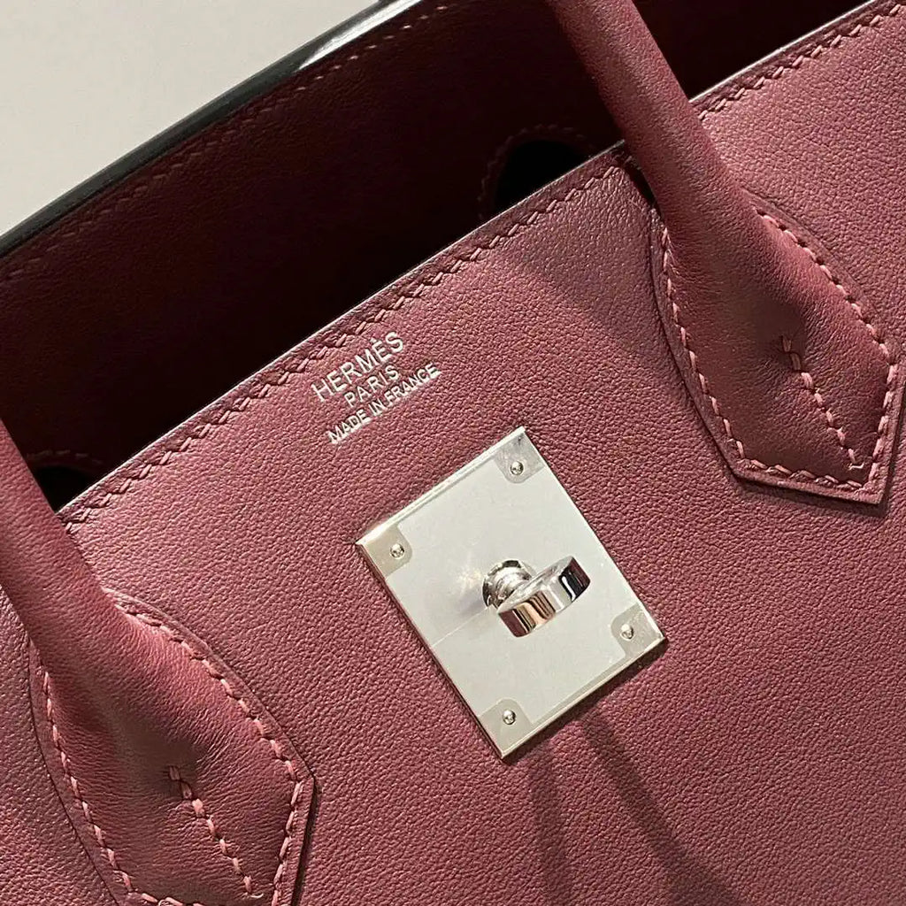 Hermes Shoulder Birkin 29 Etoupe Evercolor Palladium Hardware H92206
