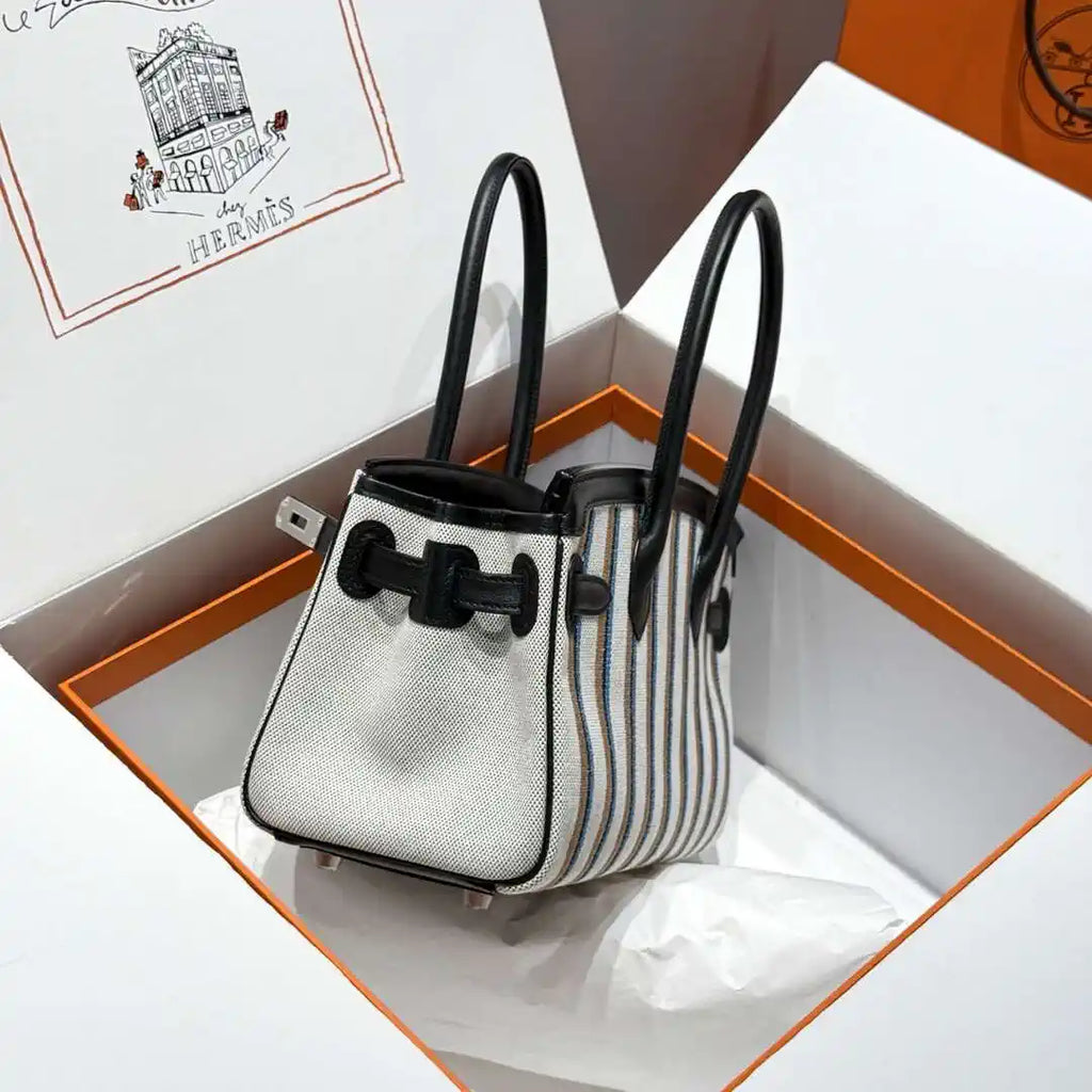 Hermes Shoulder Birkin 29 Etoupe Evercolor & canvas Palladium Hardware H92208