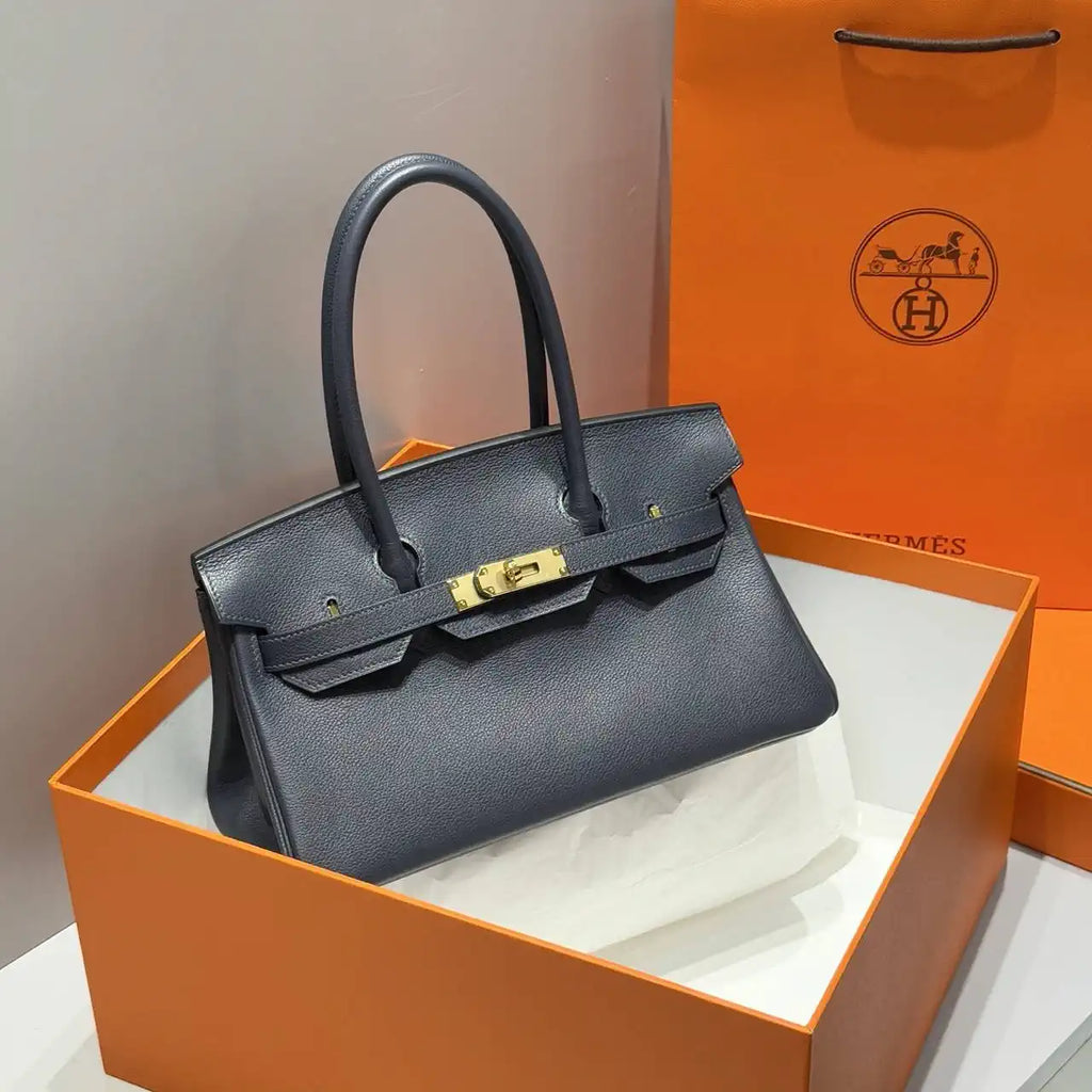 Hermes Shoulder Birkin 29 Etoupe Evercolor Palladium Hardware H92213