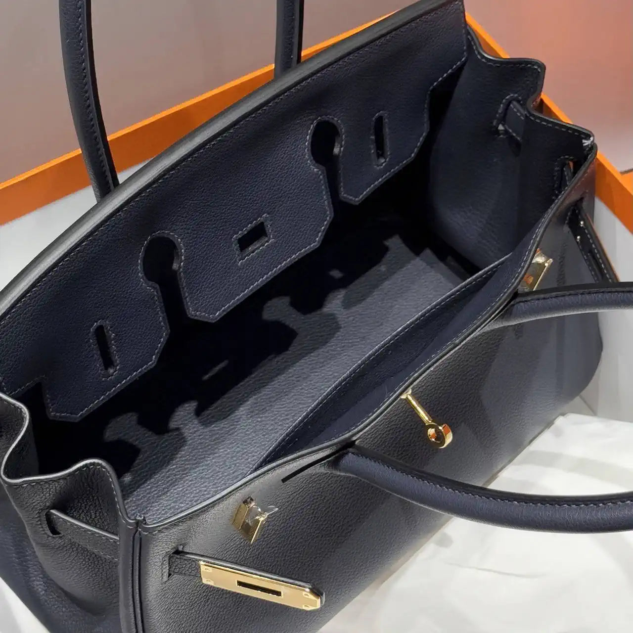 Hermes Shoulder Birkin 29 Etoupe Evercolor Palladium Hardware H92213