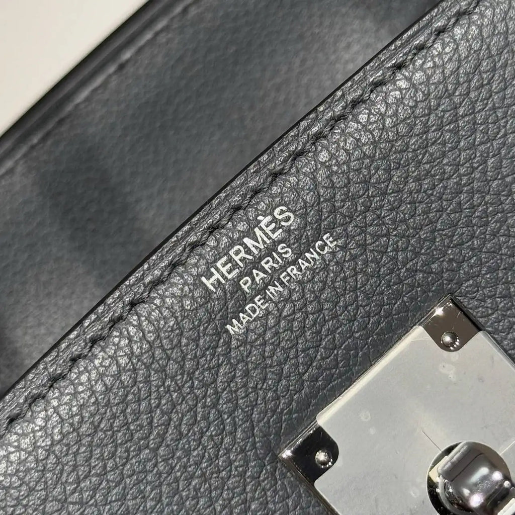Hermes Shoulder Birkin 29 Etoupe Evercolor Palladium Hardware H92214 Gray