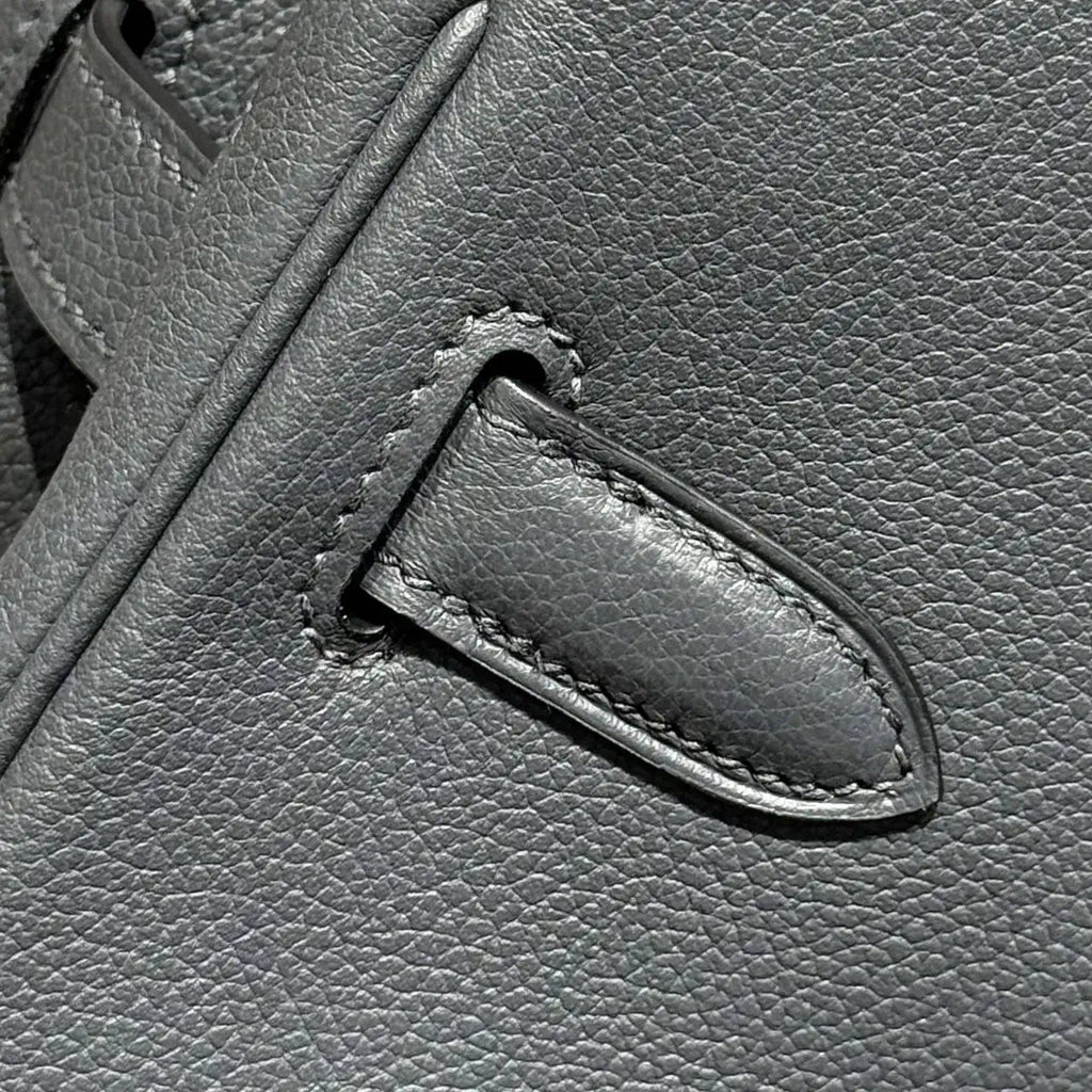 Hermes Shoulder Birkin 29 Etoupe Evercolor Palladium Hardware H92214 Gray