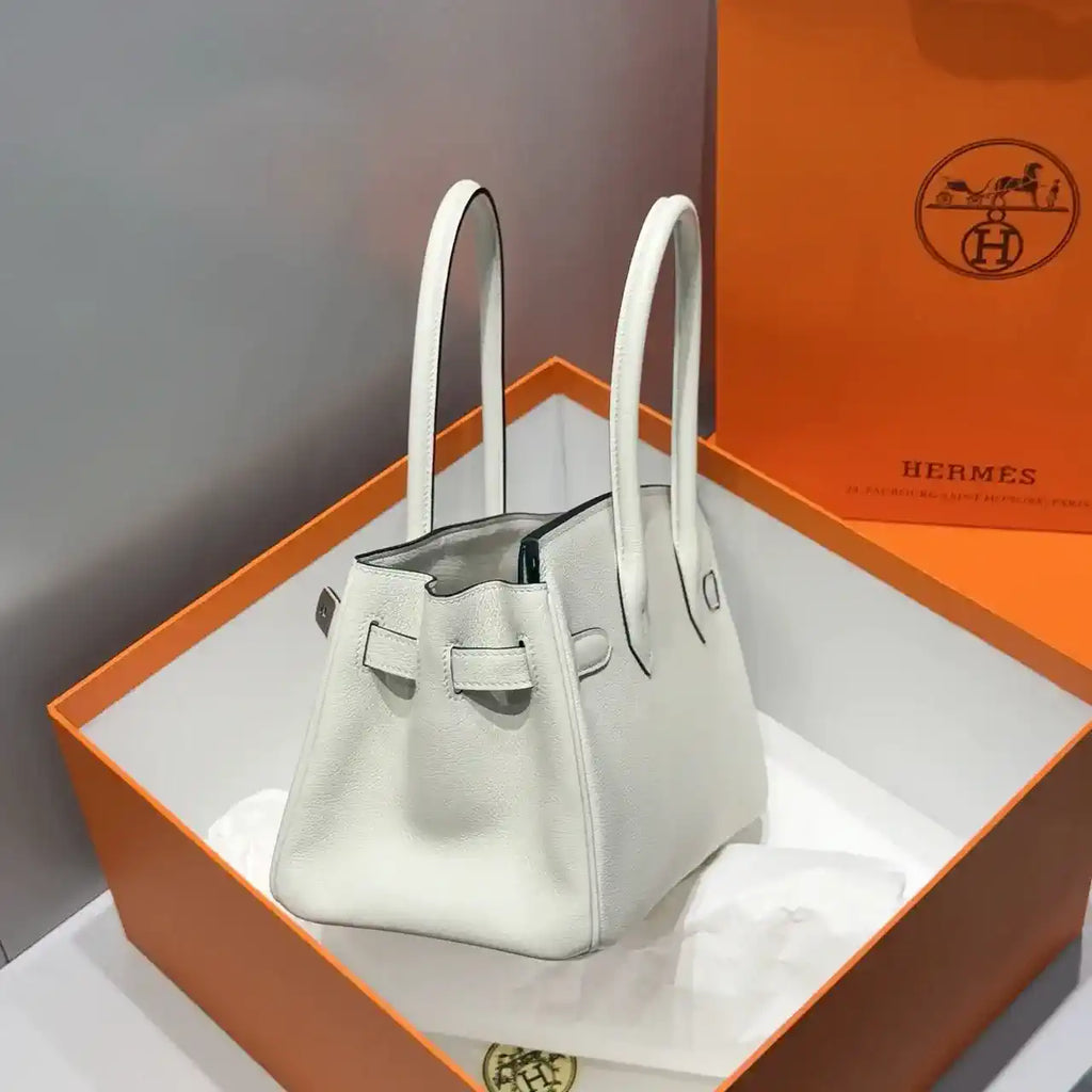 Hermes Shoulder Birkin 29 Etoupe Evercolor Palladium Hardware H92215