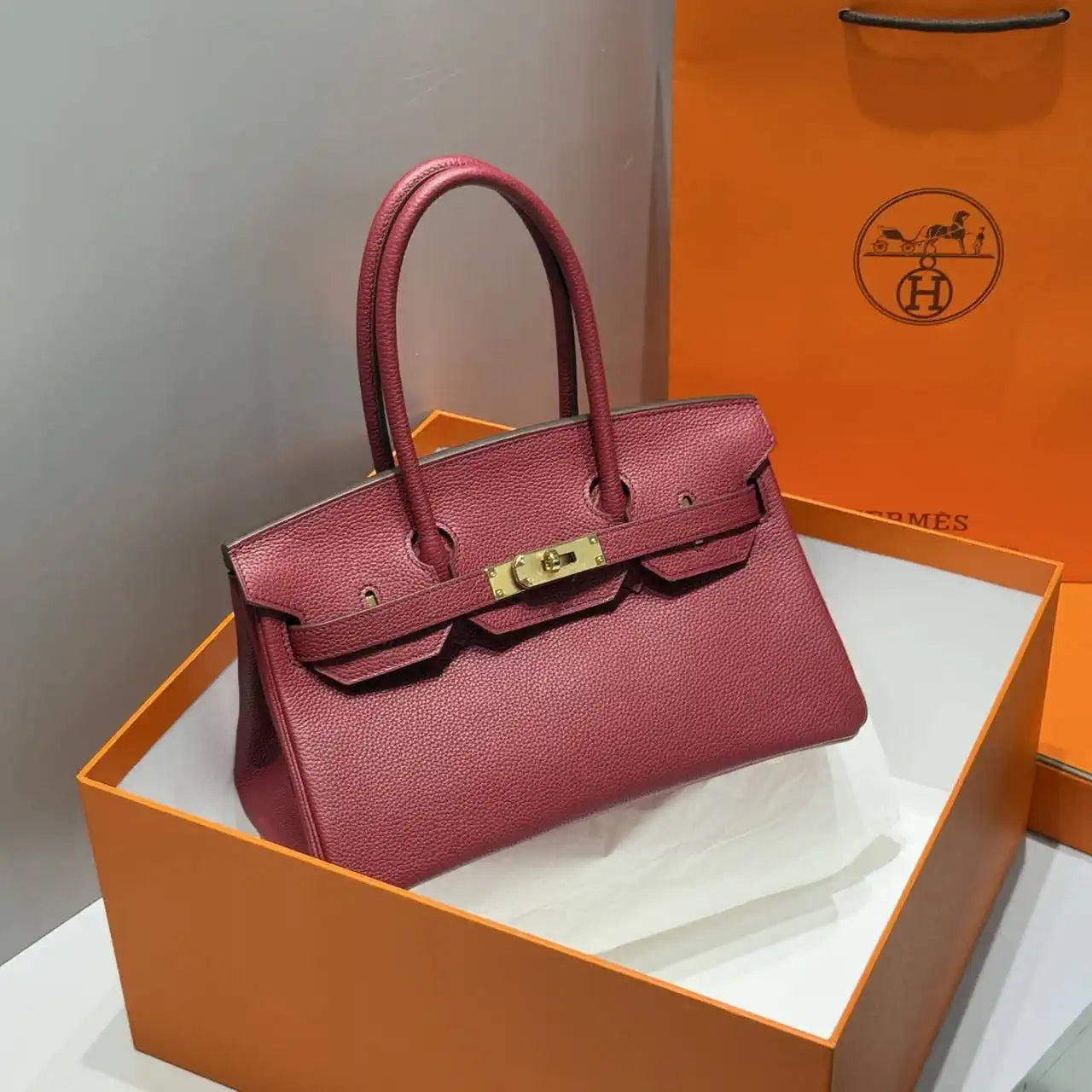 Hermes Shoulder Birkin 29 Etoupe Togo Leather H92216